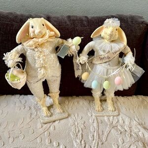 BETHANY LOWE➕RARE Spring Fling Sparkle Rabbit Couple